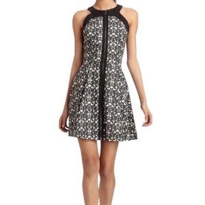 Robert Rodriguez: black and white paisley dress